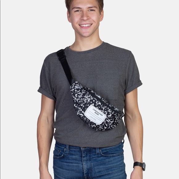 Composition Notebook Black And White Hip Cool Hipster Fanny Pack School New - Picture 7 of 8
